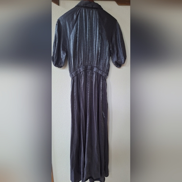 Samant Chauhan Utility Midi Dress Gun Metal Simmer Womens size S - Picture 9 of 10
